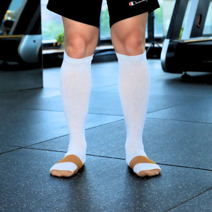 Copper-infused compression socks