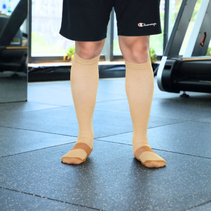 Copper-infused compression socks